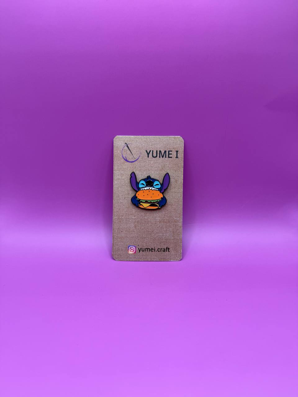 Stitch and Burger Pin