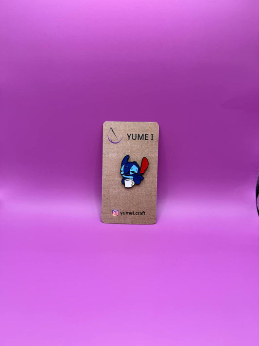 Stitch and Coffee Pin
